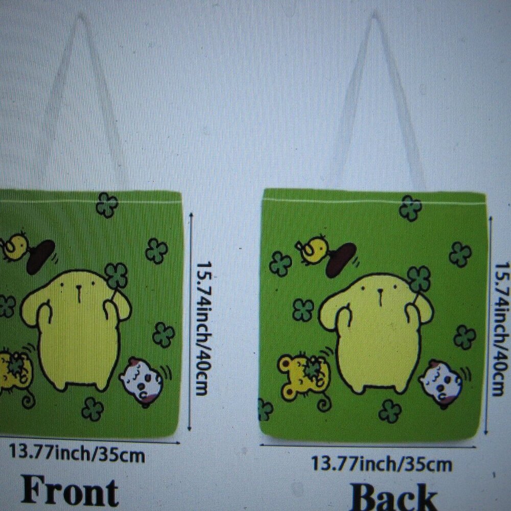 Sanrio Purin, Muffin, Scone, Custard Tossing Leaves Tote Bag